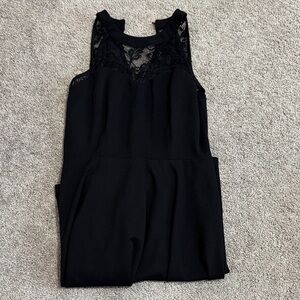 Elegant Black Lace Women's Dress